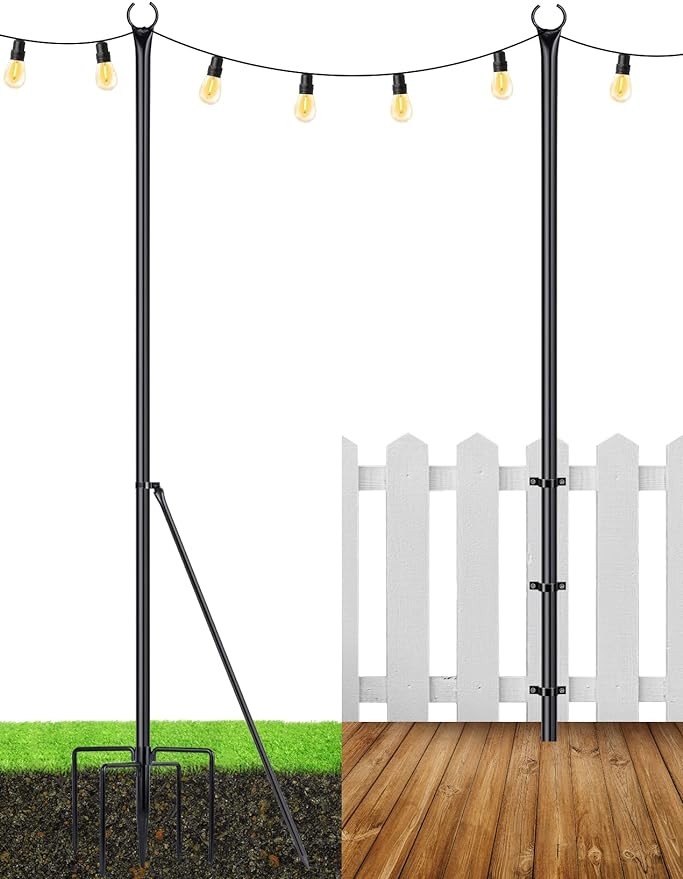 LOPANNY String Light Poles - Create Magical Outdoor Atmosphere - Ideal for Parties, Weddings, and Garden Decor - Easy to Install - Durable and Stylish - Gift for Loved Ones and Friends