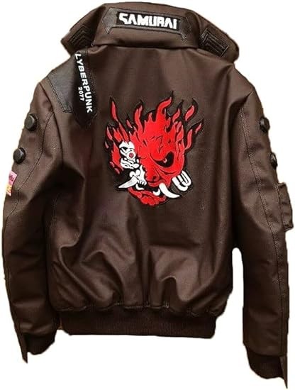 RightLeather Gaming Character Inspired Brown Padded Shoulder Cosplay Samurai Bomber Jacket for Men  Search this page