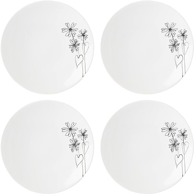 KATE SPADE Ks Garden Doodle 4Pc Dinner Plate, 7.15,White